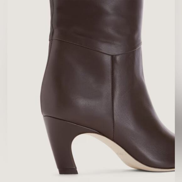 EVERLANE The Banana Boot Brown Knee High Napa Leather Point Toe Pull On 5.5 NEW - Picture 4 of 9